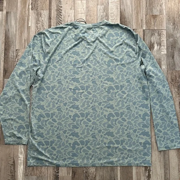 Mens XXL Fish Hippie Green and Blue Camo Long Sleeve Tee - Picture 10 of 10